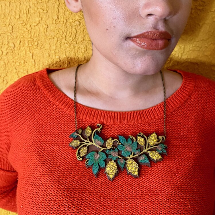 Beer Hop statement necklace