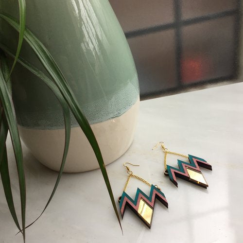 Deco statement earrings