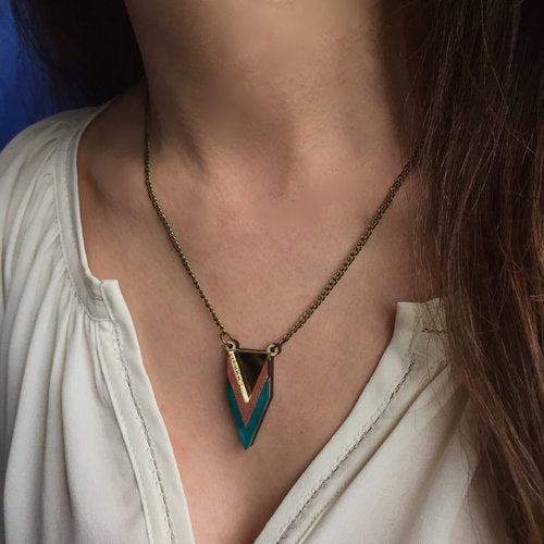 Deco chevron necklace
