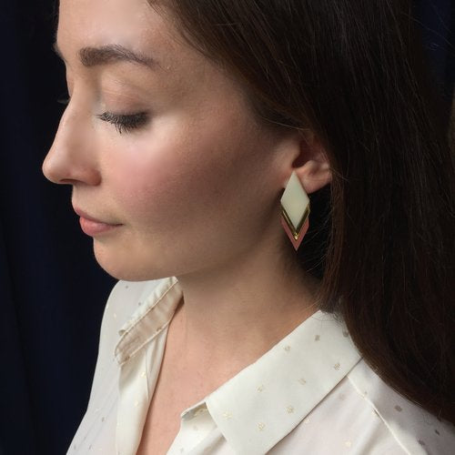Deco diamond earrings