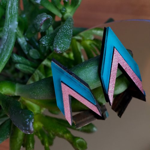 Deco chevron earrings