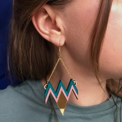 Deco statement earrings