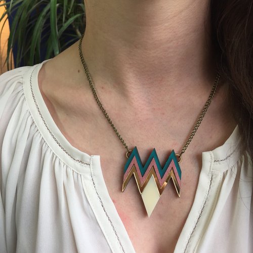 Deco Zig Zag necklace