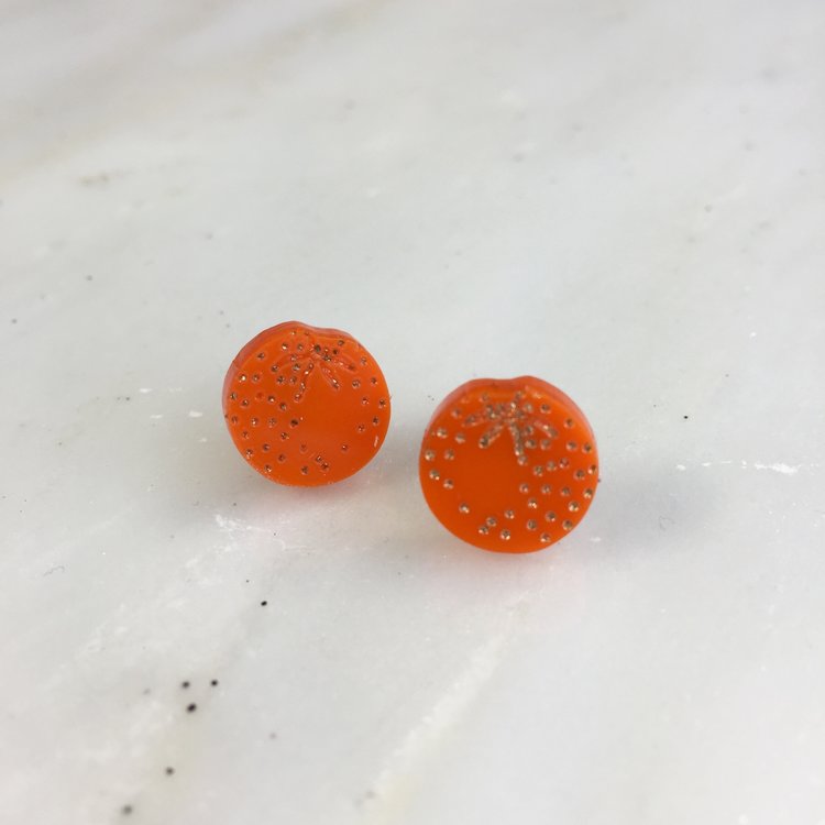 St Clements oranges stud earrings