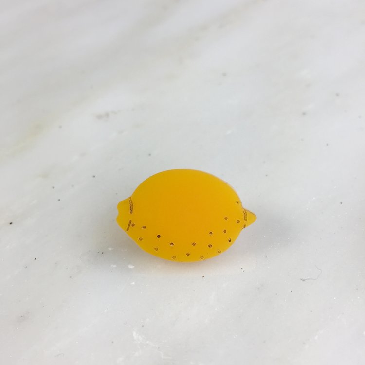 St Clements oranges or lemons pin badge