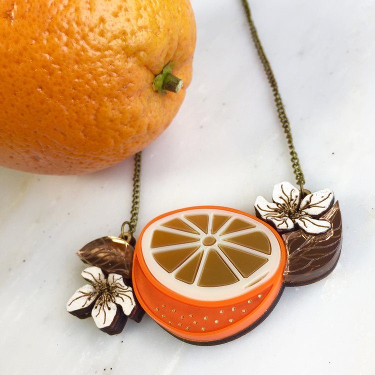 St Clements oranges or lemons necklace
