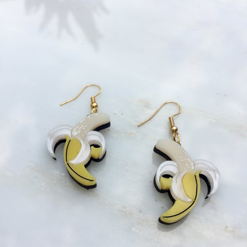 Banana earrings