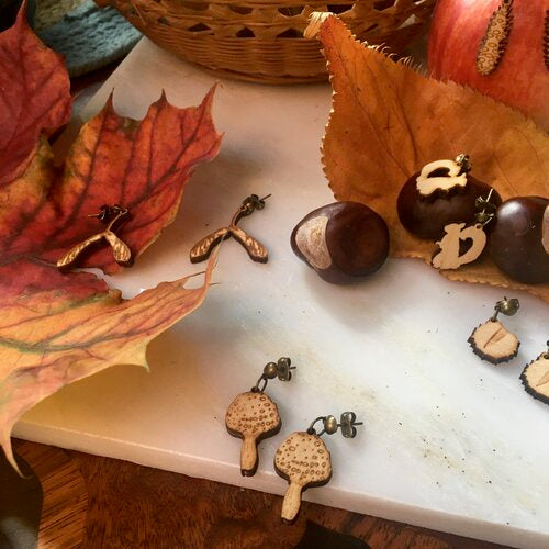 Mushroom earrings