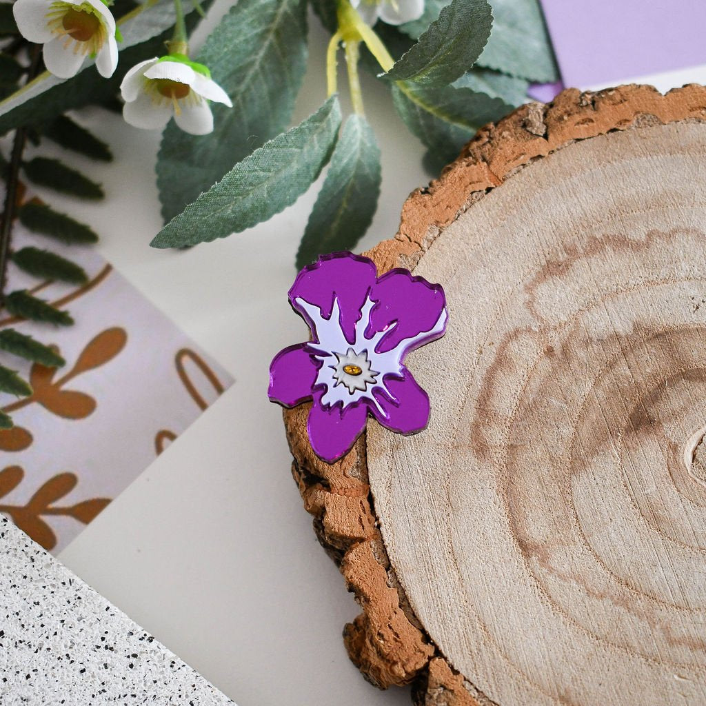 Lavender statement earrings
