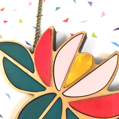 Linda Lotus Lily statement necklace
