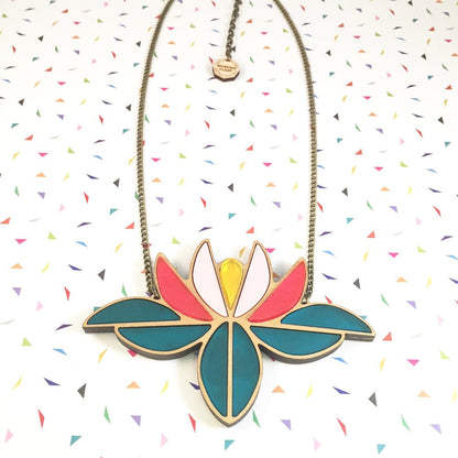 Linda Lotus Lily statement necklace