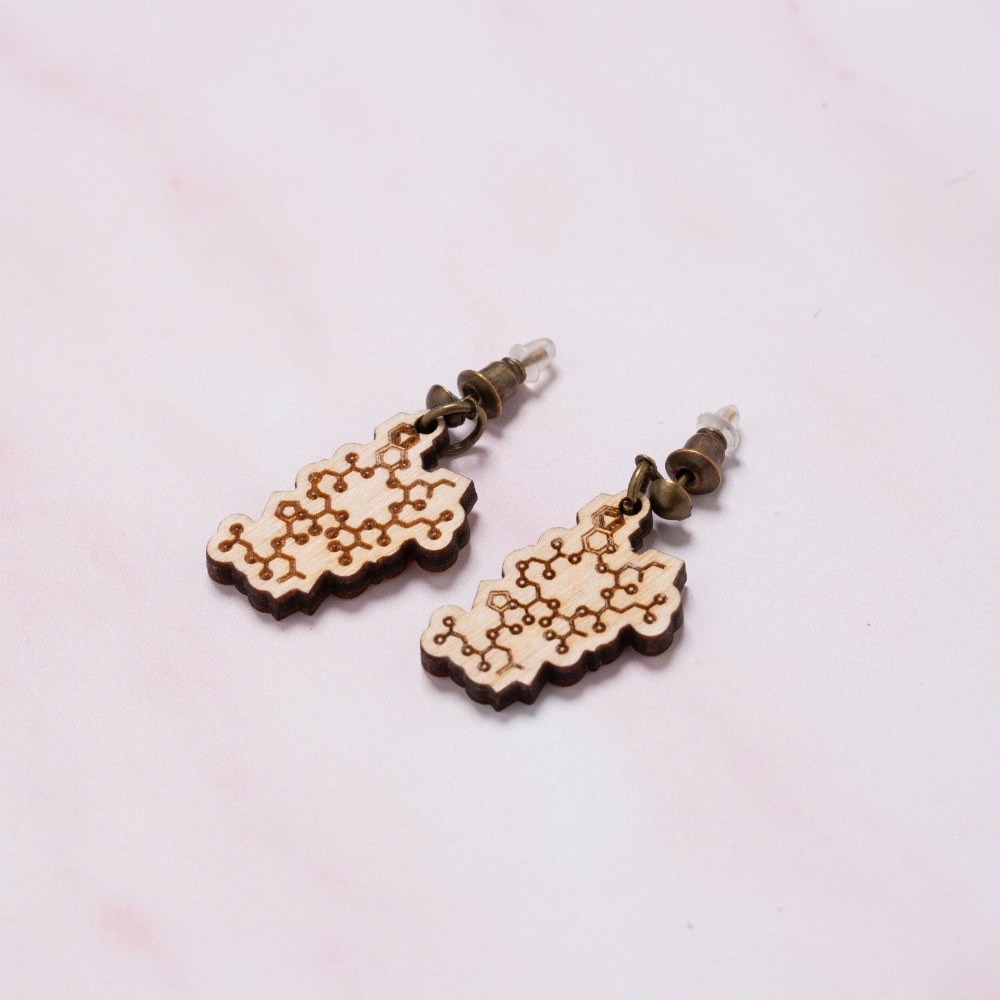 Oxytocin molecule earrings: 'The love chemical'