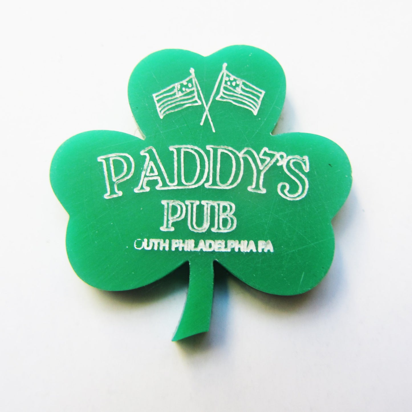 Paddy's Pub shamrock badge