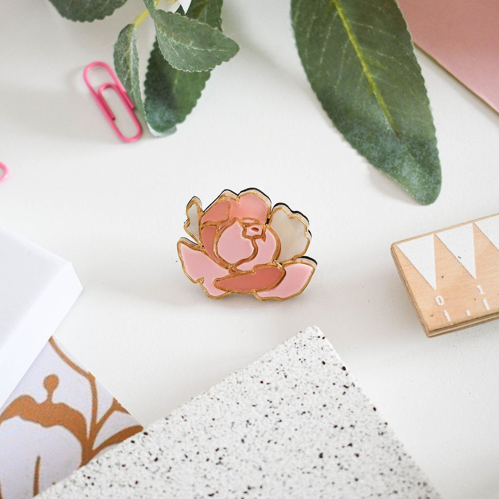 Peony statement earrings