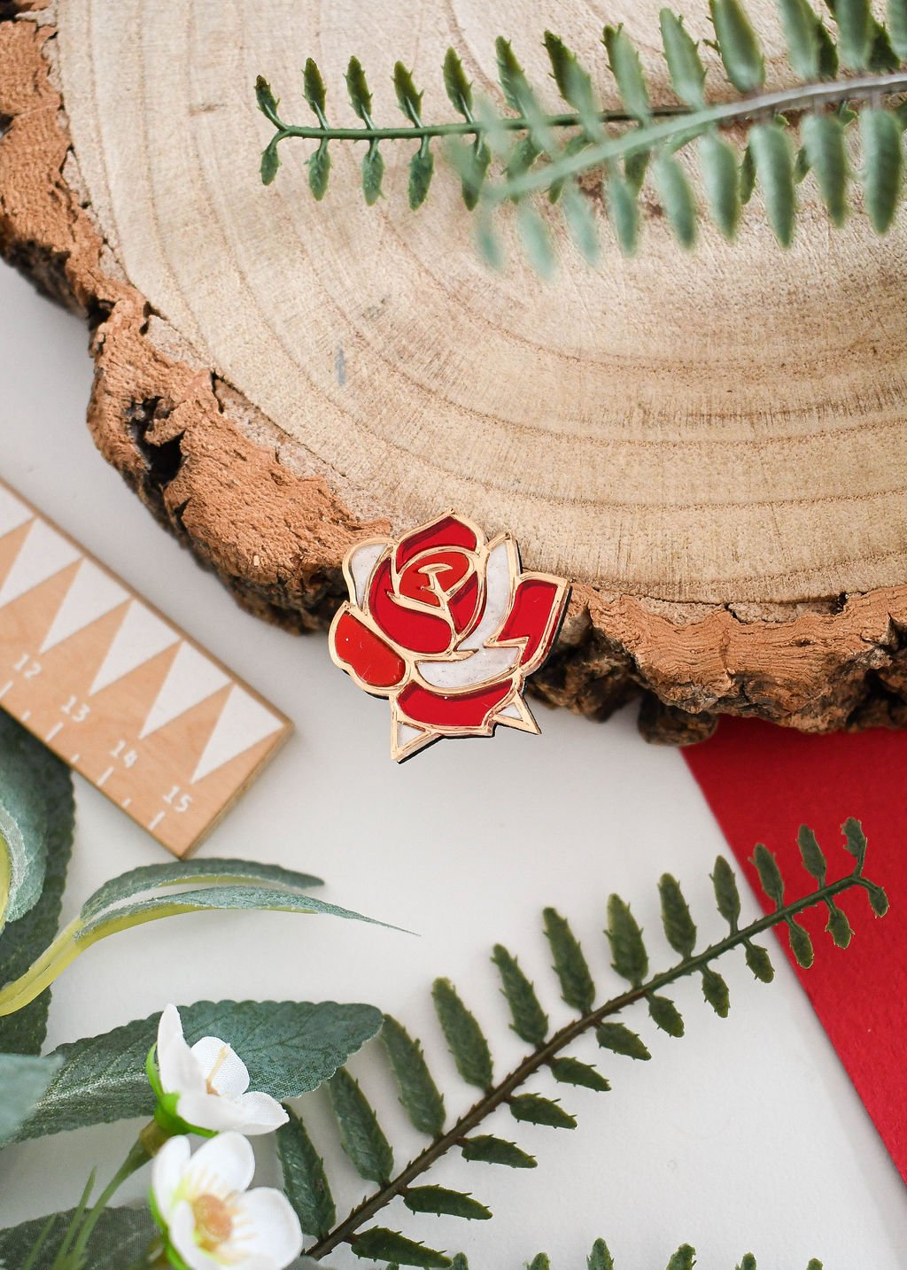 Rose statement earrings