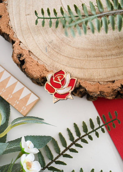 Rose statement earrings