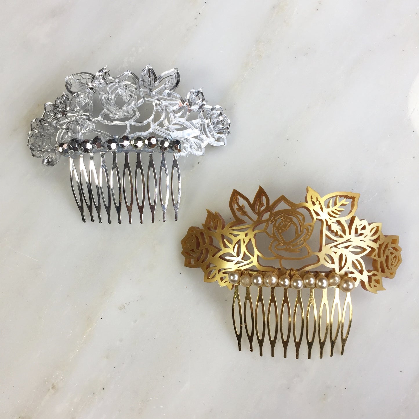 Roses & Ribbons hair comb