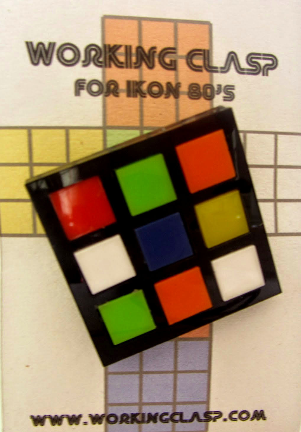 Rubik's cube pin badge