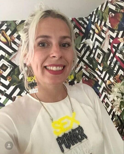 SEX, POWER, MONEY earrings