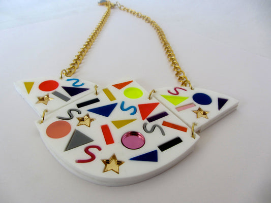 Saved by the bell inspired 80's statement necklace