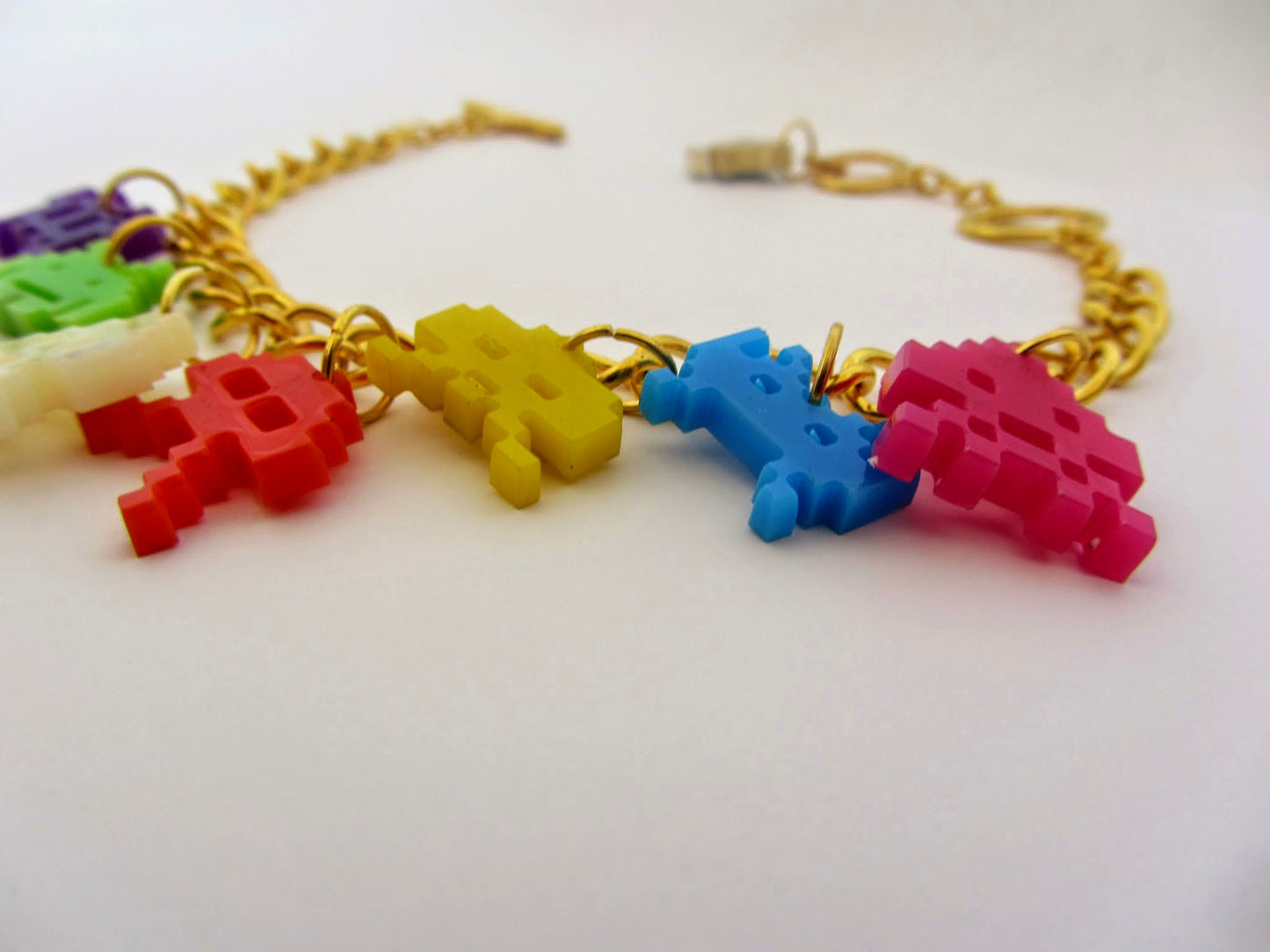 Space Invaders charm bracelet