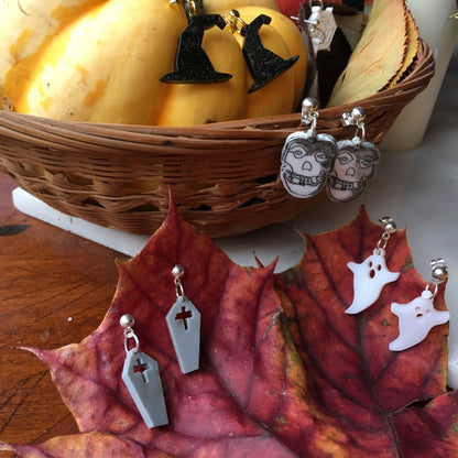 Spooky ghost earrings