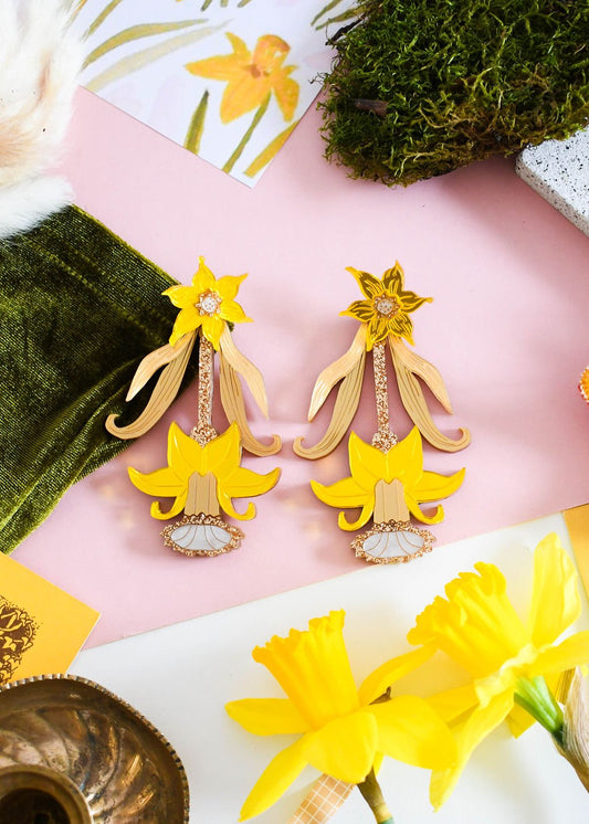 Statement Nouveau Narcissus Earrings