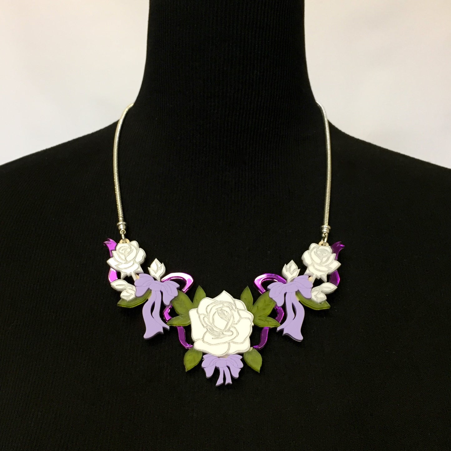 Suffragette edition Roses & Ribbons necklace *LIMITED EDITION*