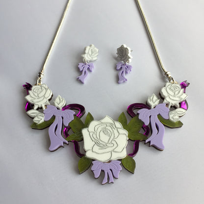 Suffragette edition Roses & Ribbons necklace *LIMITED EDITION*