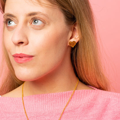 Sweet heart studs