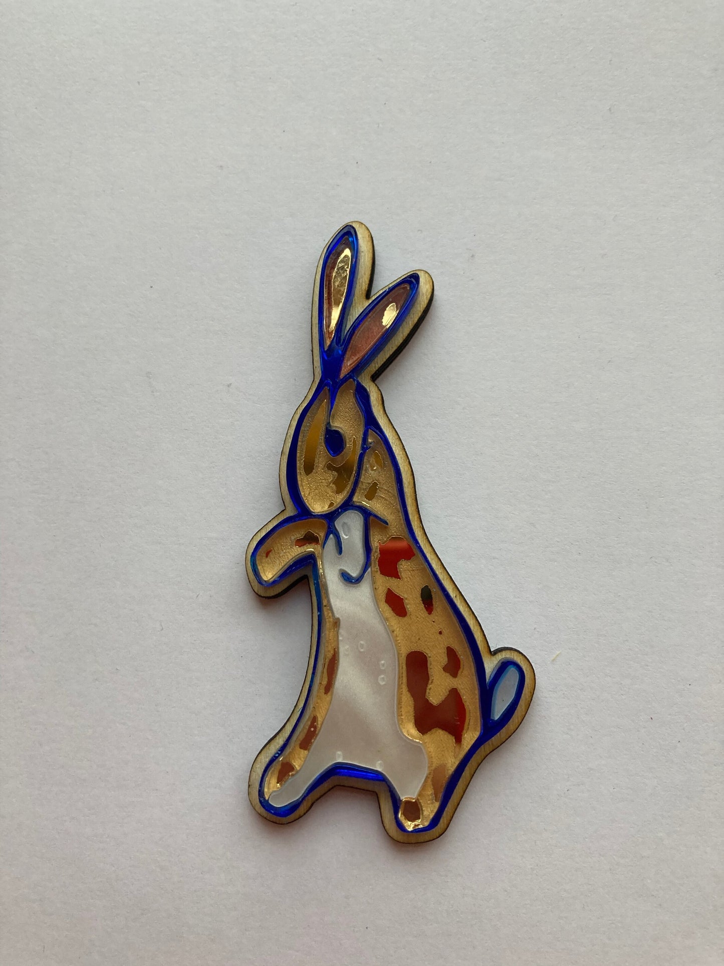 Velveteen rabbit brooch