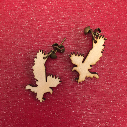 Wooden animal earrings