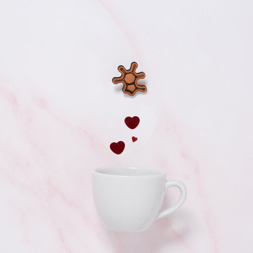 Caffeine molecule necklace