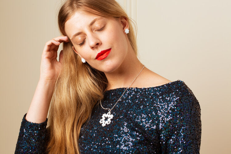 Fractal snowflake necklace