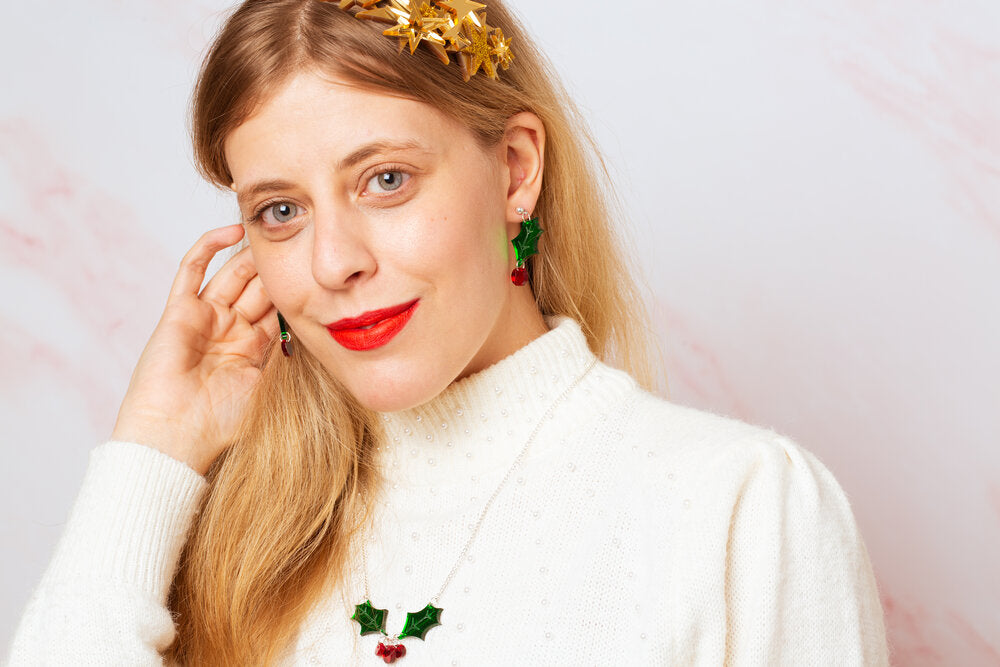 Holly berry necklace