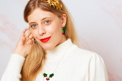 Holly berry necklace