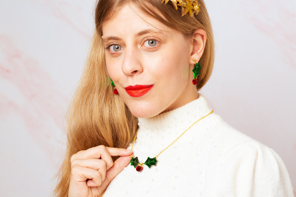 Holly berry necklace