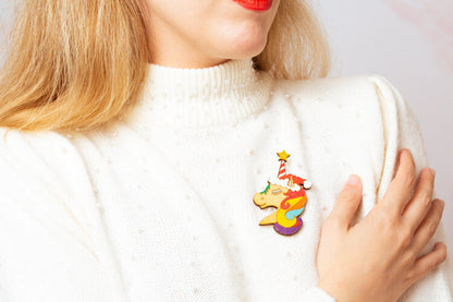 Christmas Unicorn brooch!