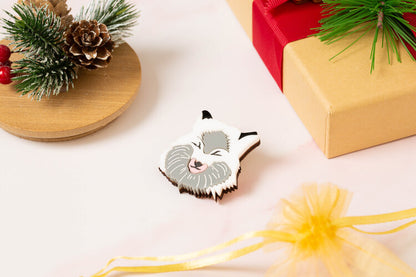Arctic Fox Brooch
