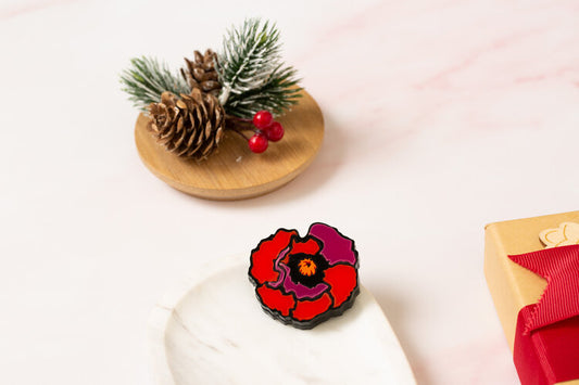 Christmas flower brooch