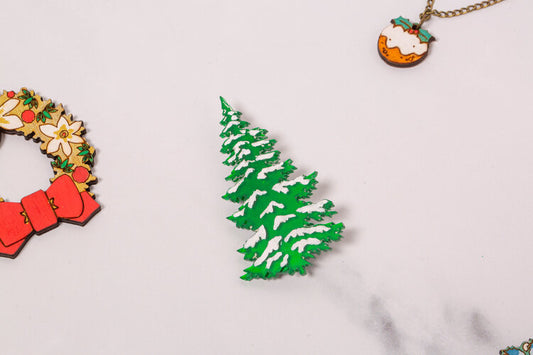 Christmas tree brooch