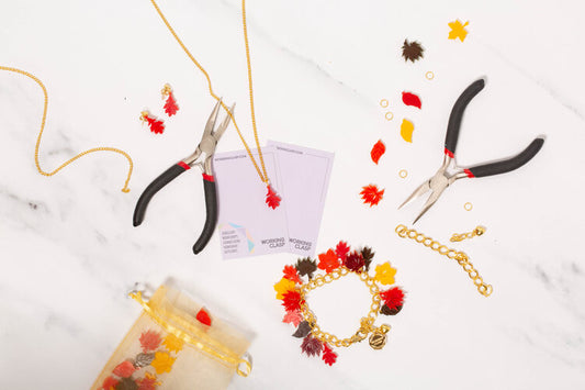 Autumn leaves jewellery making kit