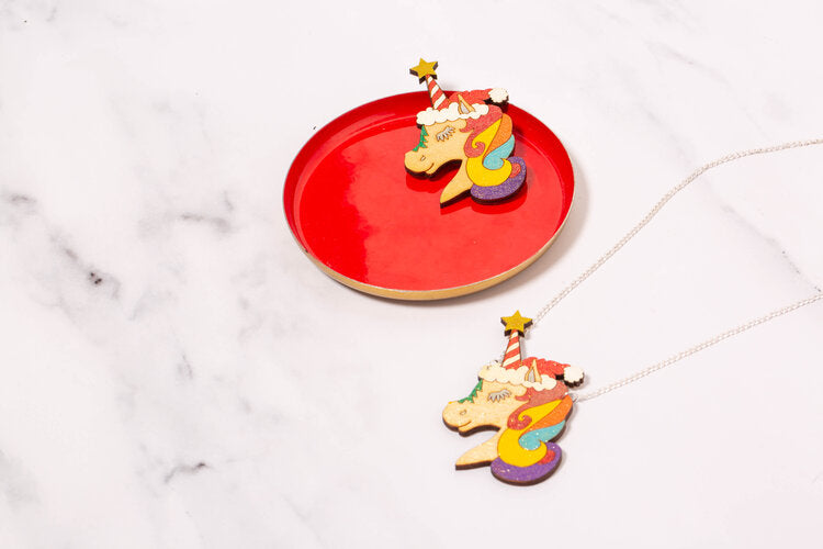 Christmas Unicorn brooch!