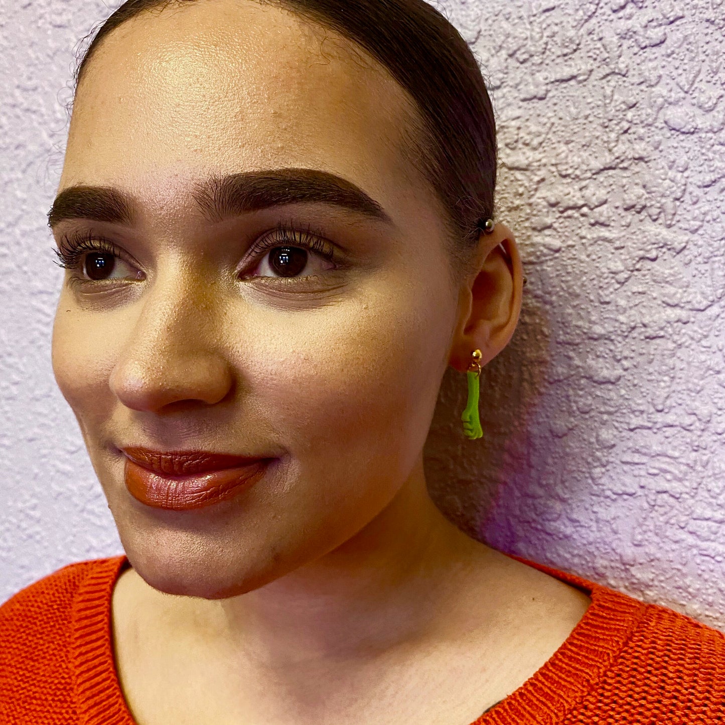 Zombie Day of the Dead grasping arm earrings