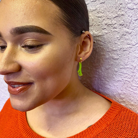 Zombie Day of the Dead grasping arm earrings