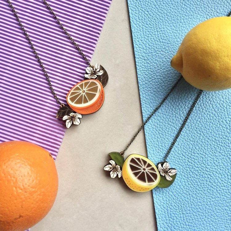 St Clements oranges or lemons necklace