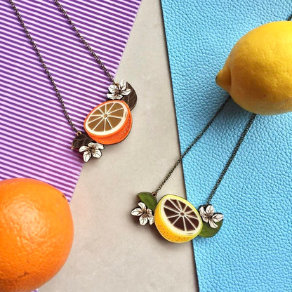 St Clements oranges or lemons necklace