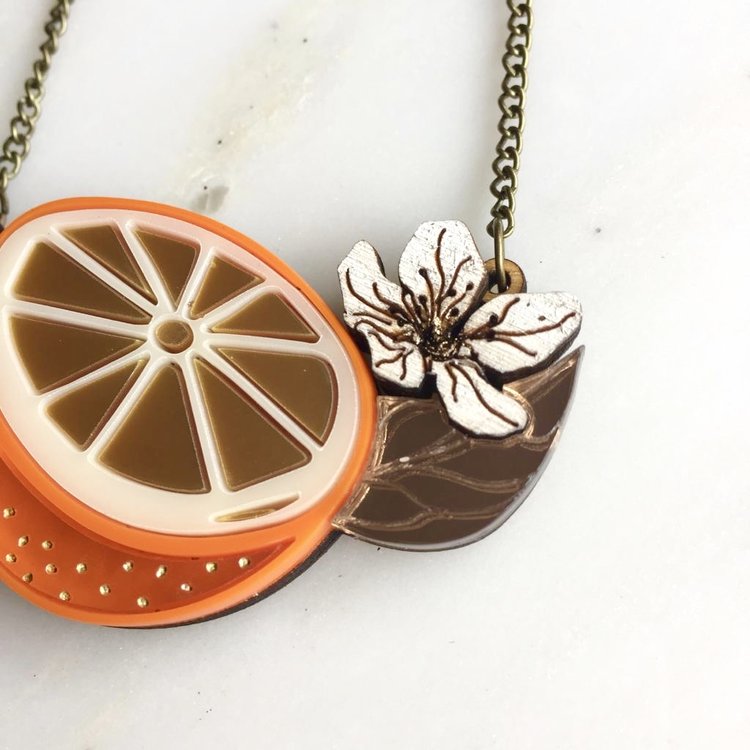 St Clements oranges or lemons necklace