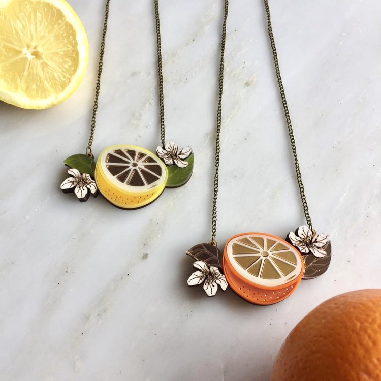 St Clements oranges or lemons necklace