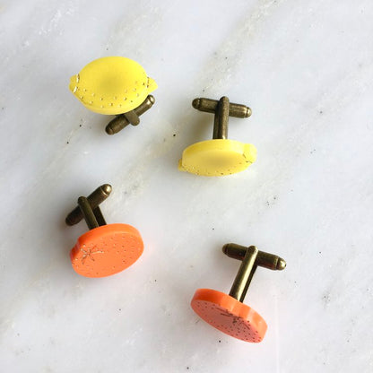 St Clements oranges or lemons cufflinks